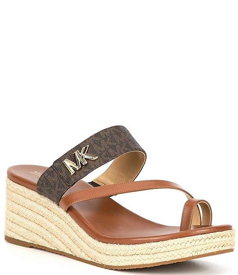 michael kors lillie jelly thong sandals|michael kors jilly mid wedge.